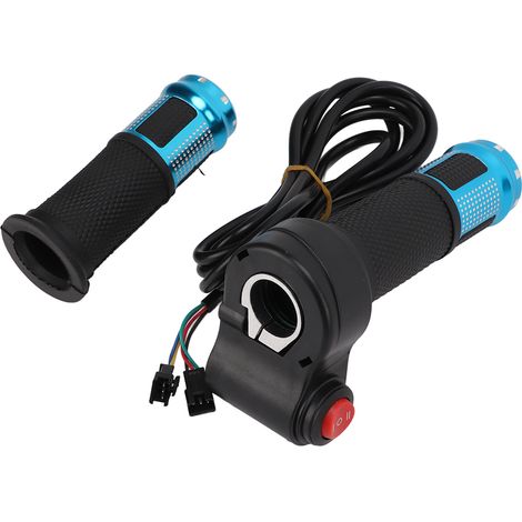 Poignée d'accélérateur électrique universelle 6 fils, 3 niveaux de vitesse, compatible 12V à 99V, couleur bleue (1/5)
