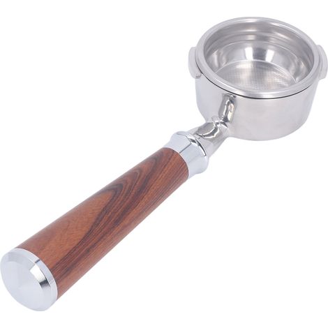 Porte-filtre sans fond 58mm poignée bois double oreille café pour machine GAGGIA Branche rouge aigre (1/5)
