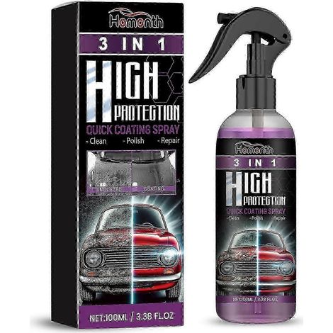 Spray de protection rapide 3 en 1, 1 pièce, protection longue durée imperméable et anti-salissures pour peinture automobile (1/4)