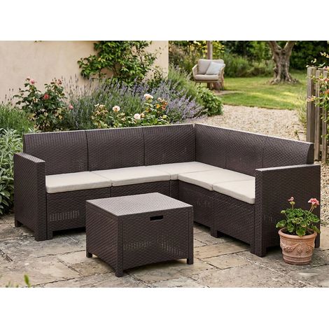Gartenmöbel-Set - Outdoor-Sitzgruppe Braun (1/5)