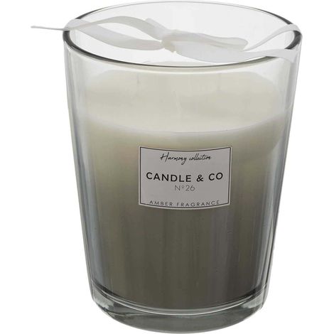 Bougie parfumée - Vase - Harmony - D 13 x H 16 cm - Gris - Livraison gratuite (1/4)