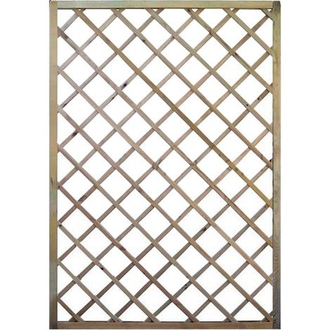 Grigliato Pannello 180x180 cm Steccato in Legno da Terrazzo Giardino Divisorio (1/2)
