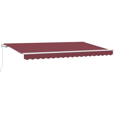 Maison Exclusive - Ausziehbare Markise Bordeauxrot 400 x 200 cm S (1/5)