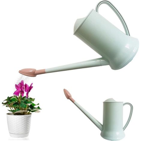 2L Watering Can, Long Spout Plastic Detachable Sprinkler Plant Watering Can Lightweight Water Spray Watering Bottle for Indoor Outdoor Garden Home Flowers Bonsai Plants (1/4)