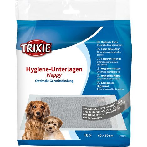 TAPIS ÉDUCATEUR NAPPY, CHARBON ACTIF, 60 X 60 CM, 10 PCS TRIXIE 23372