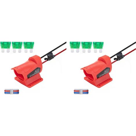 Deux adaptateurs de batterie pour voitures jouets électriques compatibles avec 12 batteries M12, avec fusible, fil de calibre 14, adaptés aux camions électriques, robots et jouets télécommandés pour e (1/5)