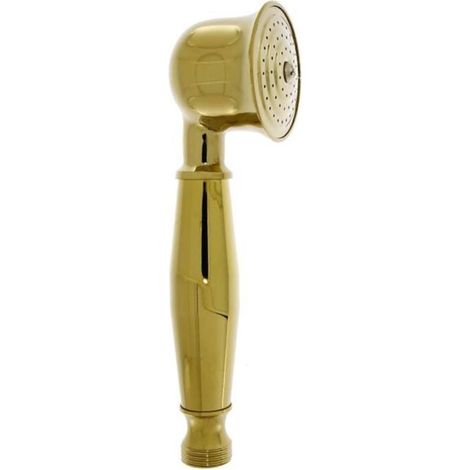 Pommeau de douche à main vintage nostalgique - Laiton plaqué or (1/4)