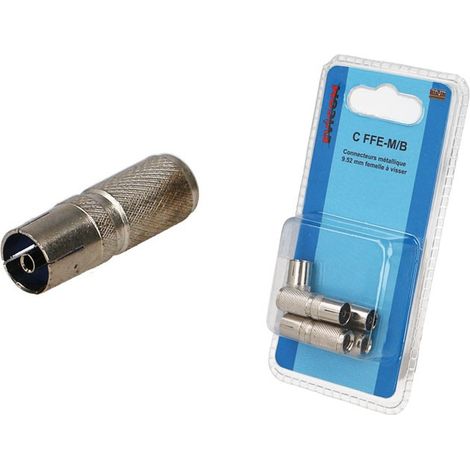 fiche métallique femelle 9.52mm à visser sur câble 7mm, lot de 5 (1/2)
