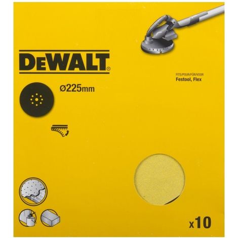 Dewalt krążek 225mm p80 9 otworów /10szt.