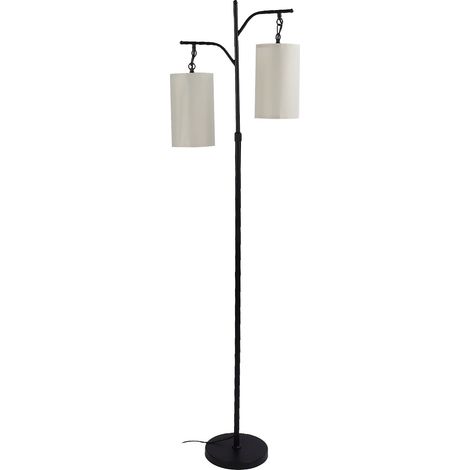 2 lampadaires sur pied E26 E27 fer moderne lampe de coin avec abat-jour en tissu pour salon chambre bureau prise US 110-240V (1/5)