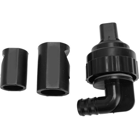 Ensemble de Raccord pour Sortie d'eau Aquarium Plastique Réduction du Bruit Anti-retour Adapter Set Noir