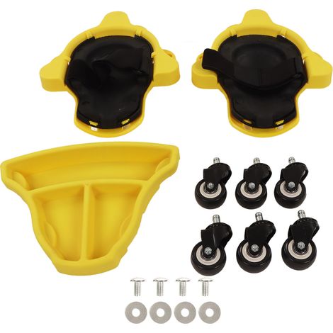 Genouillères à roulettes pivotantes universelles, patins coulissants multifonctions, protection ergonomique pour travaux au sol (1/5)