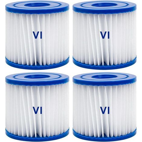 Lot de 4 filtres de Type VI pour Spa et, Filtre VI Cartouche pour Bestway Lay-Z-Spa, Filtres de Type VI pour Spa (1/4)