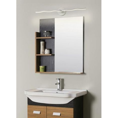 Lampada applique specchio bagno led onda 9w moderno bianco luce fredda naturale calda (1/5)