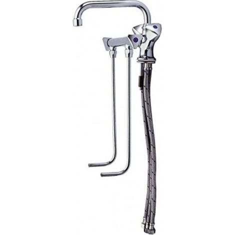 Wasserhahn, Küchenarmatur, Wasserarmatur - für Warm und Kaltwasser, Hochdruck für 2 Becken