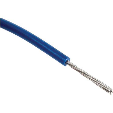 Fil de câblage électrique RS PRO, 1,3 mm², Bleu, 16 AWG, 30.5m, 600 V ( Prix pour Bobine de 30 Mètres )