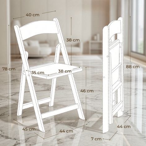 Juego de 4 sillas plegables portátiles, multifuncionales para uso interior y exterior (solo incluye 4 sillas plegables). (1/5)