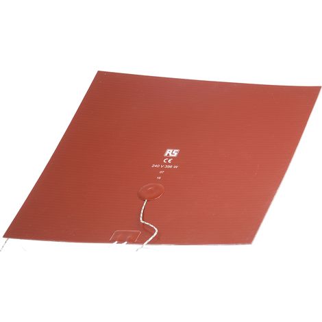Tapis chauffant en silicone Carré RS PRO, 240 V c.a., 396 W, 300 x 300mm ( Prix pour 1 )