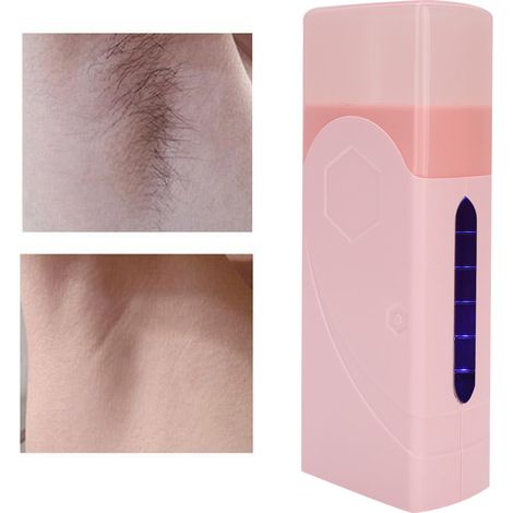 Tragbarer Wachserhitzer (100 g) zur Haarentfernung an Beinen, Händen und Körper – Rosa, 220-V-Stecker (europäischer Stecker) (1/5)