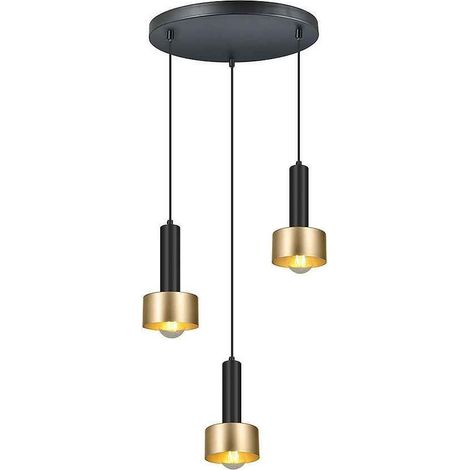 lampada allende 3xe27 nero/oro regx35x35 cm (1/2)