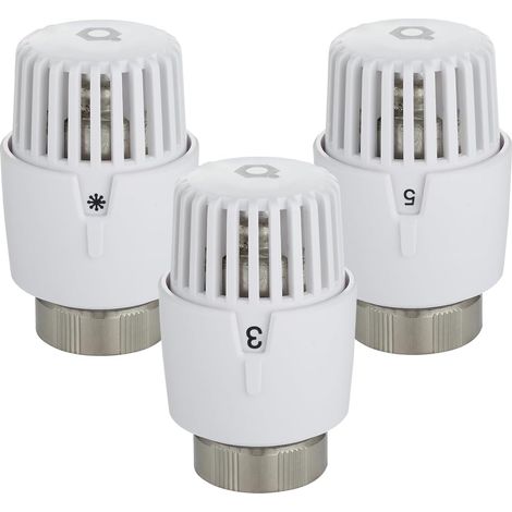 1x Heizkörperthermostat mit Serie - präziser Thermostatkopf mit integriertem Fühler, Frostschutz und vielseitiger Einstellung für Gewindeventile M30 x 1,5 (1/5)