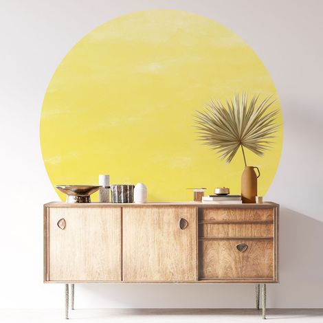 Sticker mural rond / cercle - Couleur Tendance - Diamètre 50 cm - Adhésif MAT (1/3)