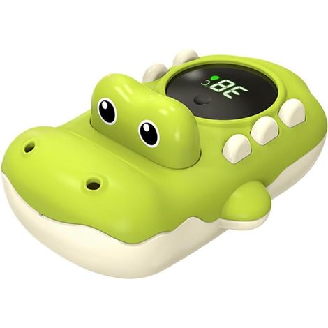 Capteur de température pour Eau - avec écran LED rétroéclairé, Crocodile alimenté par Piles,Jouets de Bain flottants thermomètre d'eau - pour baignoires, piscines, spas, Voyages et Maisons (1/5)