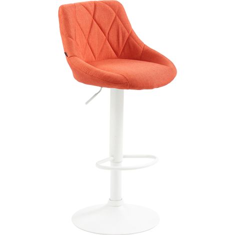 Barhocker Lazio Stoff orange weiß (1/5)