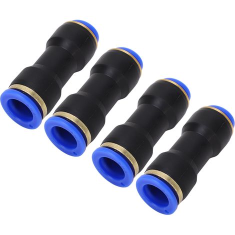 Raccord pneumatique rapide droit réducteur-inverseur SPG16-14, lot de 4, connecteur plastique pour tubes 2/3" et 4/7", usage direct. (1/5)