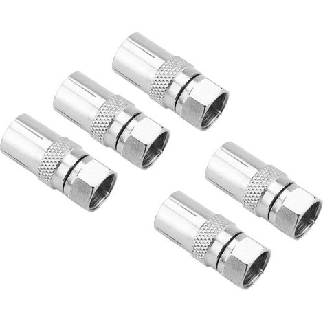 5-teiliger TV-Antennenadapter – F-Stecker auf Koaxial-HF-Stecker (1/5)