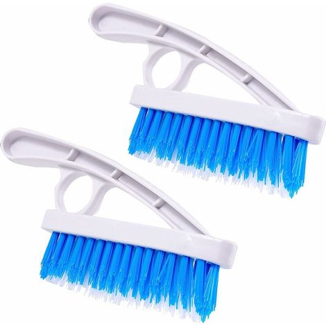 Lot de 2 brosses à récurer pour joints - Brosse à récurer en poils de nylon rigide pour baignoire, douche - Pour joints de sol et carrelage - Brosse de nettoyage pour salle de bain et cuisine,T-Audace (1/5)