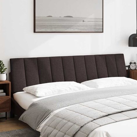 Maison Exclusive - Cuscino Testiera Hanko Marrone Scuro 200 cm in Tessuto (1/5)