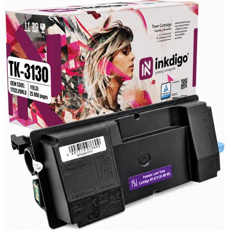 Tóner Inkdigo TK3130 compatible con Kyocera ecosys M3550idn FS-4200DN, certificado por TÜV. (1/5)