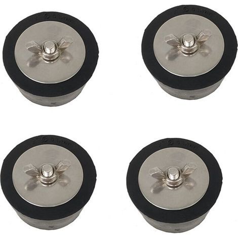 4 Pièces Bouchon en Caoutchouc Bouchon de Piscine Prise D'Hivernage pour 2 Pouces Trou de Tuyau Accessoires de Piscine Outils de Jardin (1/5)