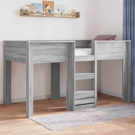 Etagenbett für Kinder Graues Sonoma 100 x 200 cm Holzwerkstoff