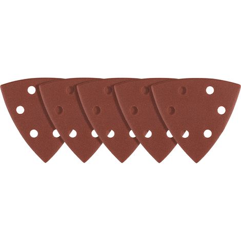 Carta vetrata Delta con velcro, 93 x 93 mm, grana P120, 5 pezzi, con 6 fori (1/4)