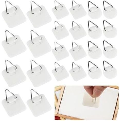 45 Pcs Crochet Adhesif Mural, Accroche Tableau Adhesif, Attache Cadre Adhésif, Accroche Tableau Mural Invisibles, Accroche Tableau sans Percer Crochet Autocollant pour Suspension de Ph (1/5)