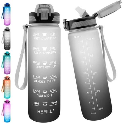 Wasserflasche – 1 Liter – Tritan-Kunststoff – BPA-frei – Unisex (1/4)