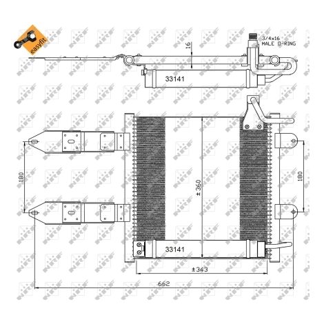 Condenseur, climatisation NRF 35367 SEAT 6X0820411A 6X0820413A