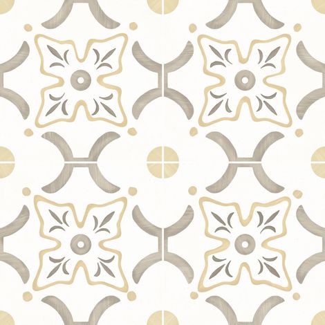 Carrelage effet Carreau ciment Sorella Jaune 22,3x22,3x0,9 cm Levior - Sol et mur intérieur (vendu par carton de 0,65 m²) - RO'MA CARRELAGE