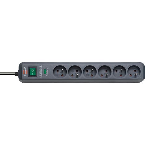 Eco-line - socle 6 prises anthracite 1,4m h05vv-f3g1,5 - parasurt. 13500a - BRENNENSTUHL - 1159291136