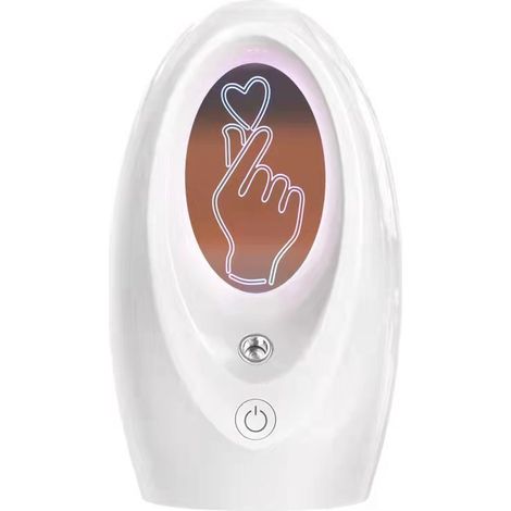 Mini-USB-Luftbefeuchter mit leisem Nachtlicht – Aromatherapie für Büro und Schlafzimmer, Perlweiß (Herzmuster) (1/5)