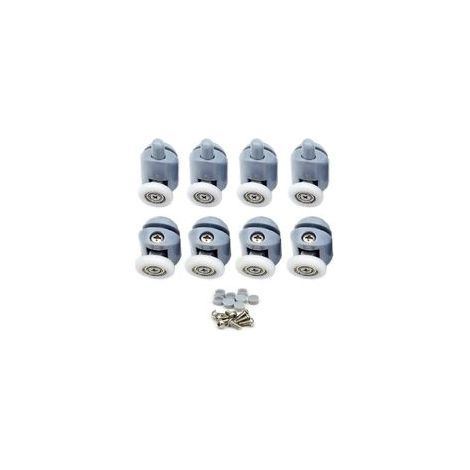 Schiebetürrollen für die Dusche, 8 Stück, Duschtürrollen, 23 mm Duschtürrollen, Duschkabinenrollen für Badezimmer, 4 obere und 4 untere (1/5)