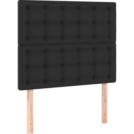Maison Exclusive - Cabecero de cama negro 100x5x118/128 cm piel s (1/5)