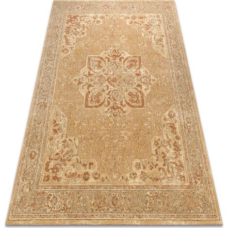 Wool Carpet LEGEND 468 03 GB700 OSTA - Rosette, frame, exclusive beige / red red 240x305 cm