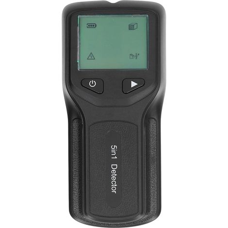 Rilevatore di montanti, scanner elettronico per pareti con chip sensore sensibile, facile da usare con schermo LCD per il rilevamento di cavi elettrici CA (nero) (1/5)