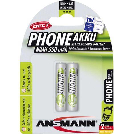 ANSMANN Dect - Batterie 2 x AAA-Typ - NiMH - 550 mAh