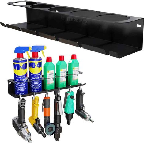 Support Mural Pour Bombes Aérosols - Étagère Pour Flacons Pulvérisateurs - Compatible 400 ml 500 ml - Atelier Garage Chantier - 1 Pièce