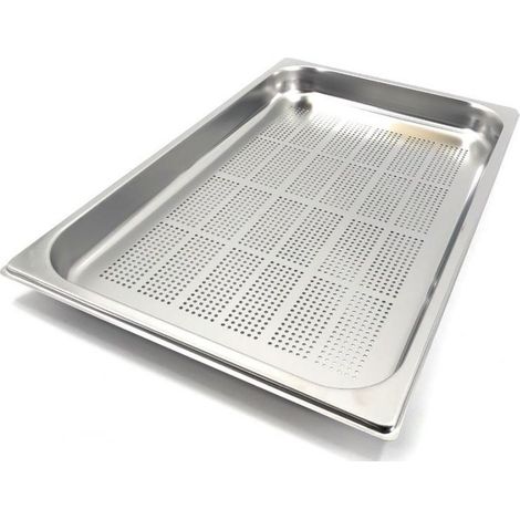 Abert bacinella Gastronorm 1/1 forata Inox 18/10 professionale h 65 mm