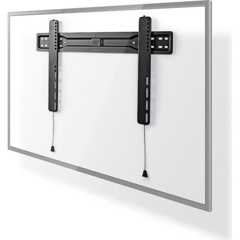 Soporte de pared fijo para tv 37 70 peso maximo de pantalla soportado 35 kg distancia minima a la pared 18 mm acero negro